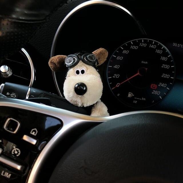 Car Decoration Dog Steering Wheel Plush