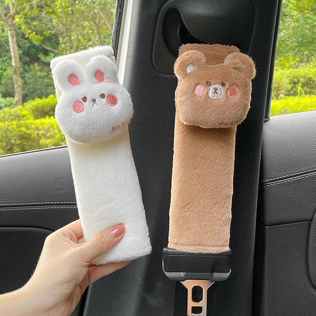 Cute Bear/Rabbit Car Seat Belt Shoulder Protector!