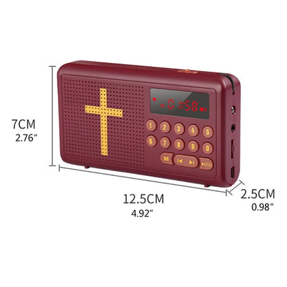 Portable Talking King James Version Bible Audio Player with Old & New Testasments! Usb Charging Cable Audio Frequency of 20 hz - 20 KHZ