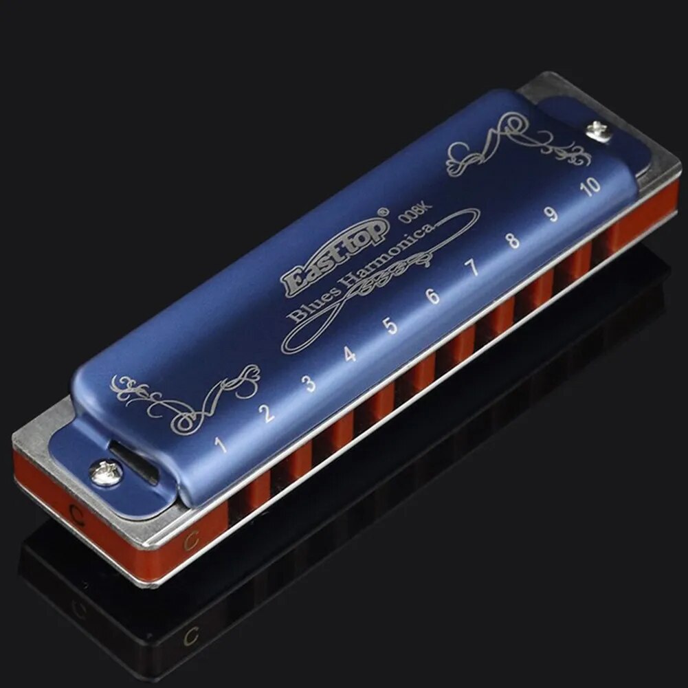 East Top T008K Professional Diatonic 10 Hole Blues Harmonica