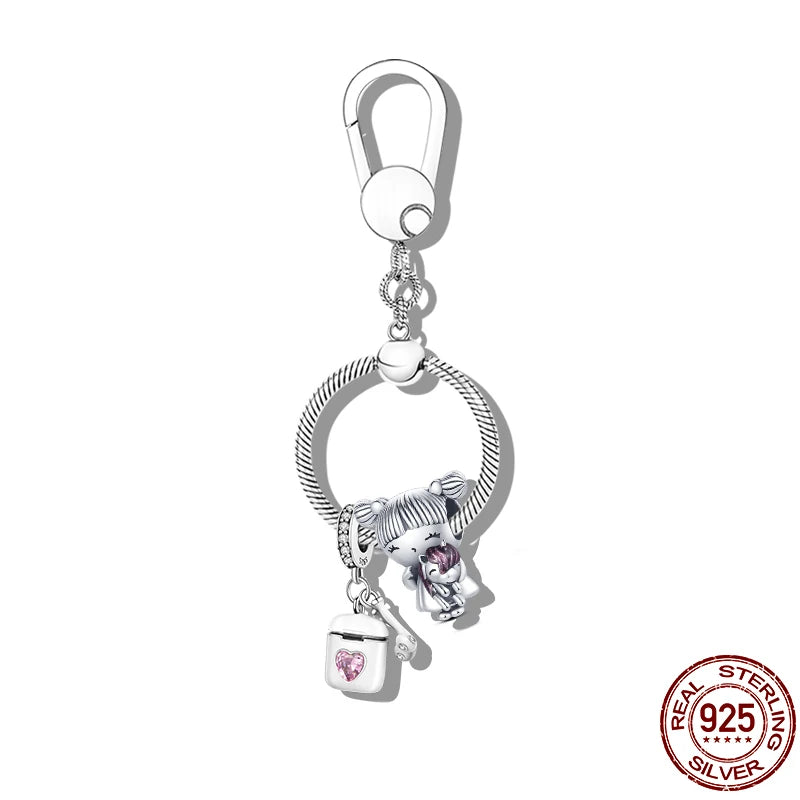 Cute Pendant 925 Sterling Silver Moments Key Ring