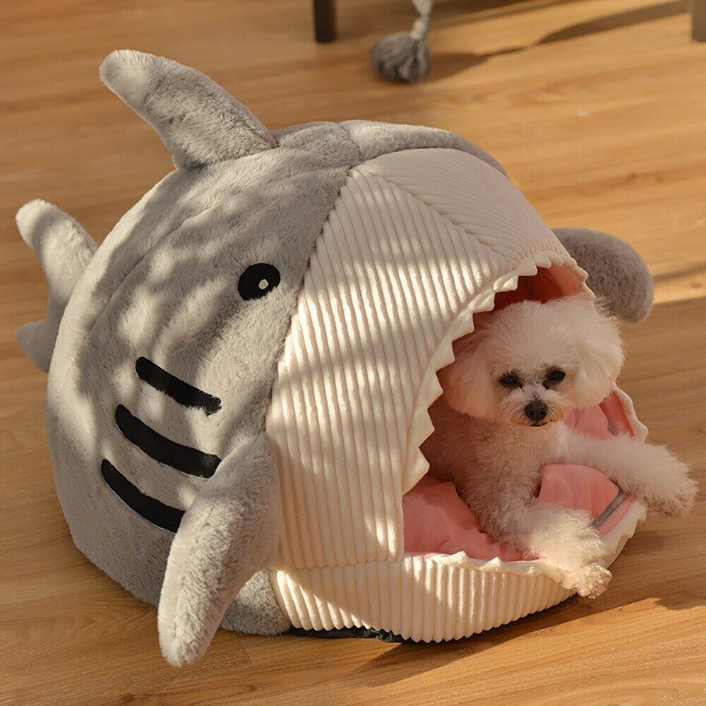 Cute Shark-shaped Cat House Dog Beds