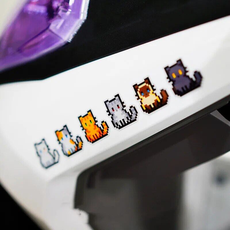 Cute Pixel Cat Animal Fun Reflector  Stickers