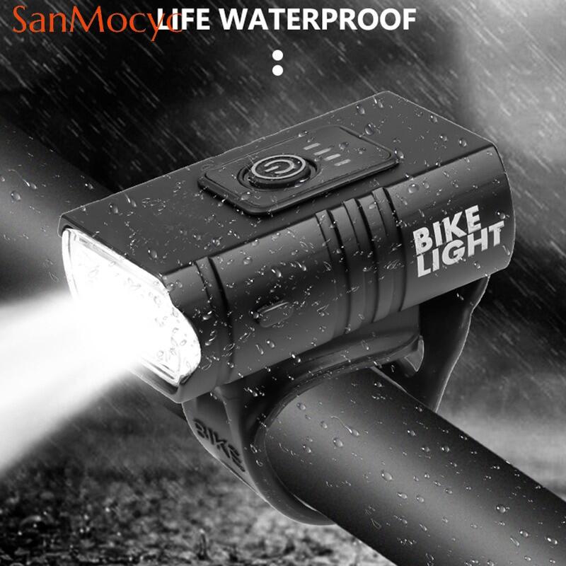 LED Bicycle Light 1000LM USB Rechargeable Power Display Bicycle Front Lamp Flashlight Cycling Equipment