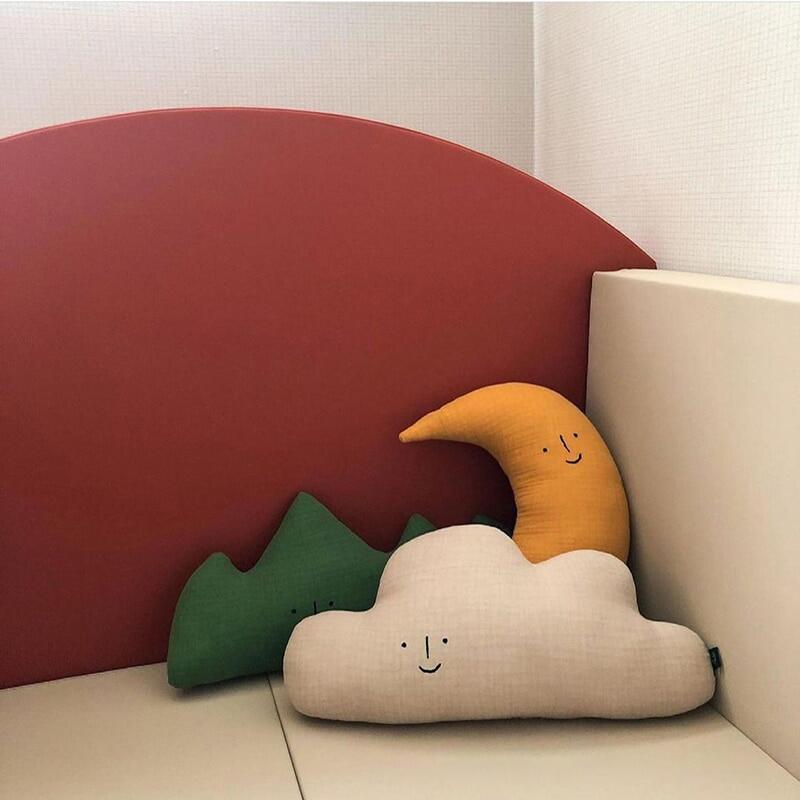 Cartoon Sun/Cloud/Moon Baby Comfort Pillow