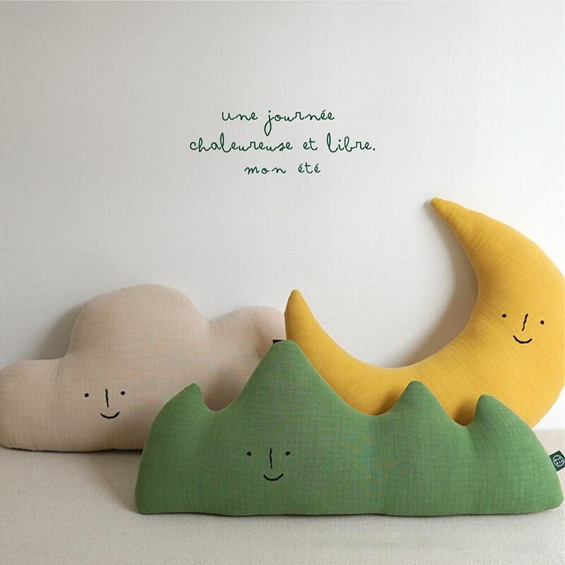 Cartoon Sun/Cloud/Moon Baby Comfort Pillow