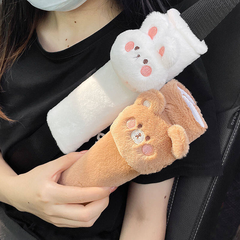 Cute Bear/Rabbit Car Seat Belt Shoulder Protector!