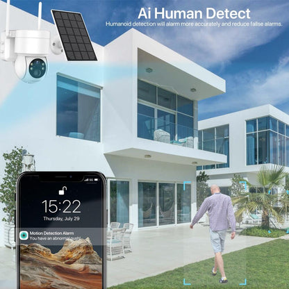 Amazing Outdoor Wireless Solar IP Camera with 4MP HD & Built-in Battery