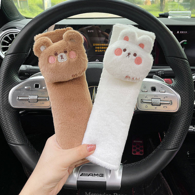 Cute Bear/Rabbit Car Seat Belt Shoulder Protector!