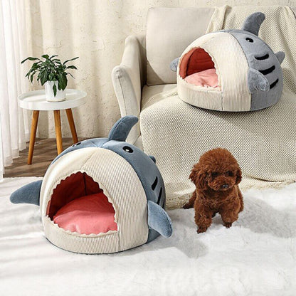 Cute Shark-shaped Cat House Dog Beds