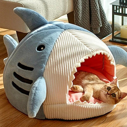 Cute Shark-shaped Cat House Dog Beds