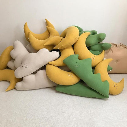 Cartoon Sun/Cloud/Moon Baby Comfort Pillow